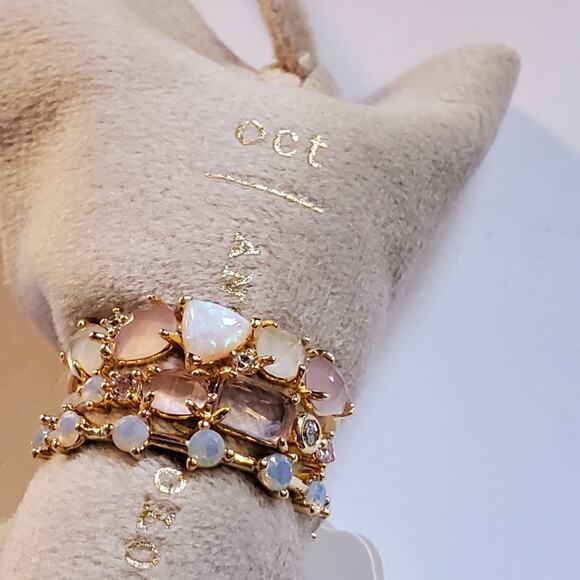 Anthropologie October Birthstone Stacked Rings Set October Size 7 New W/ tags - Picture 8 of 8